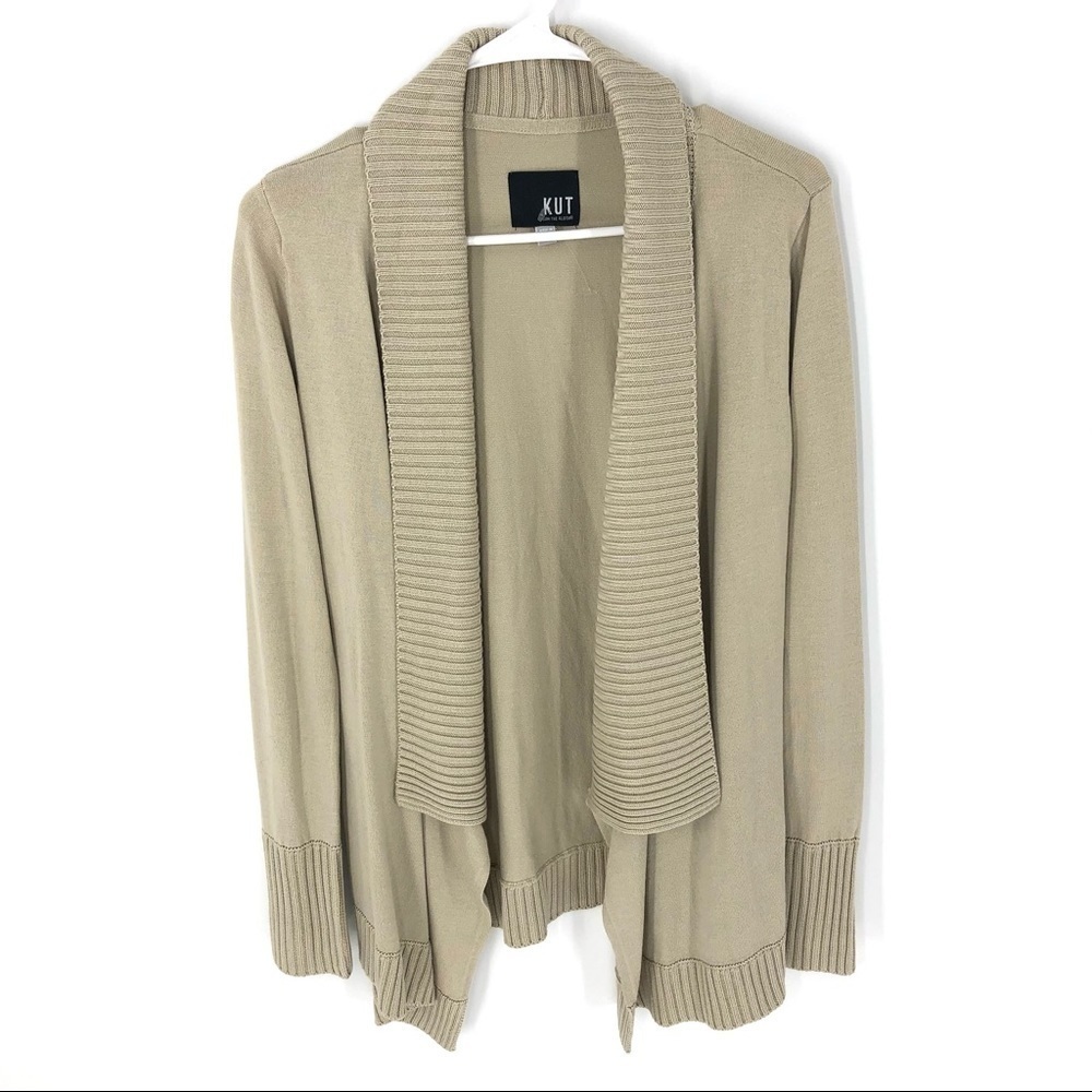 Kut From The Kloth Cardigan Sweater Womens XS Open Ribbed Capsule Granola Cozy